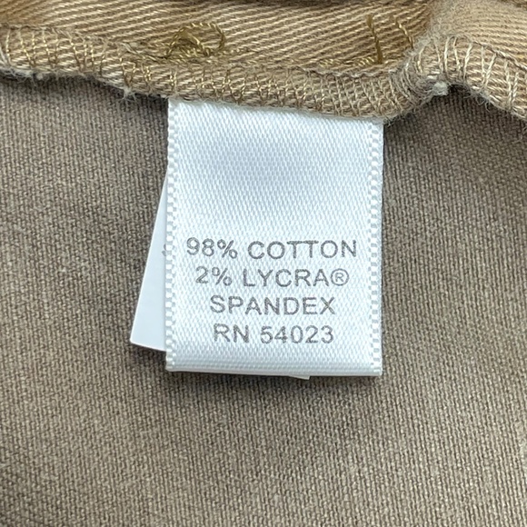 Banana Republic Stretch Cotton Olive Green Slim Fit Utility Cargo Pants Size 16 - Picture 8 of 9